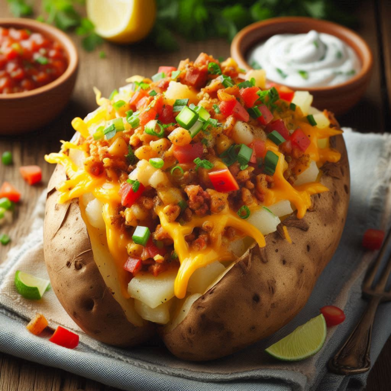 Quick and Easy Taco Loaded Potatoes for National Potato Day