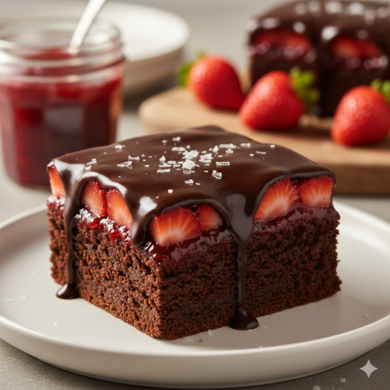 Chocolate Covered Strawberry Brownies