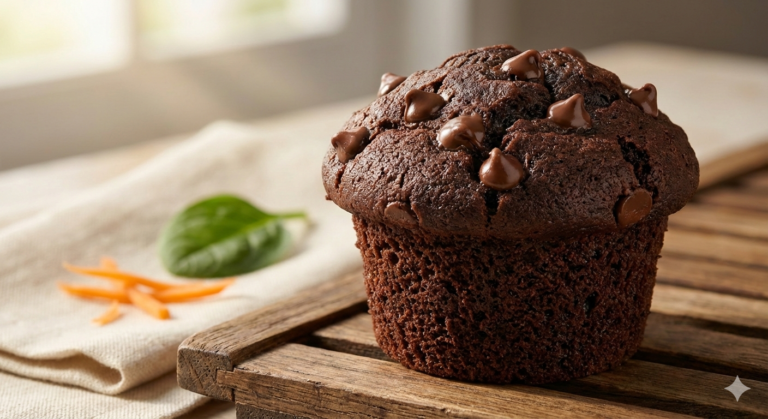 Healthy Chocolate Veggie Muffins