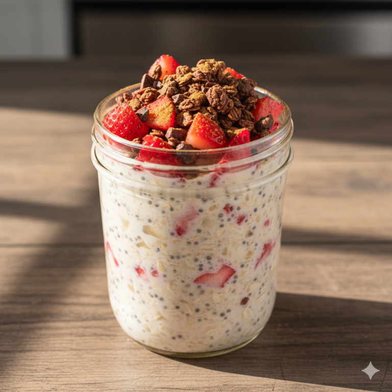 Strawberry Crunch Overnight Oats